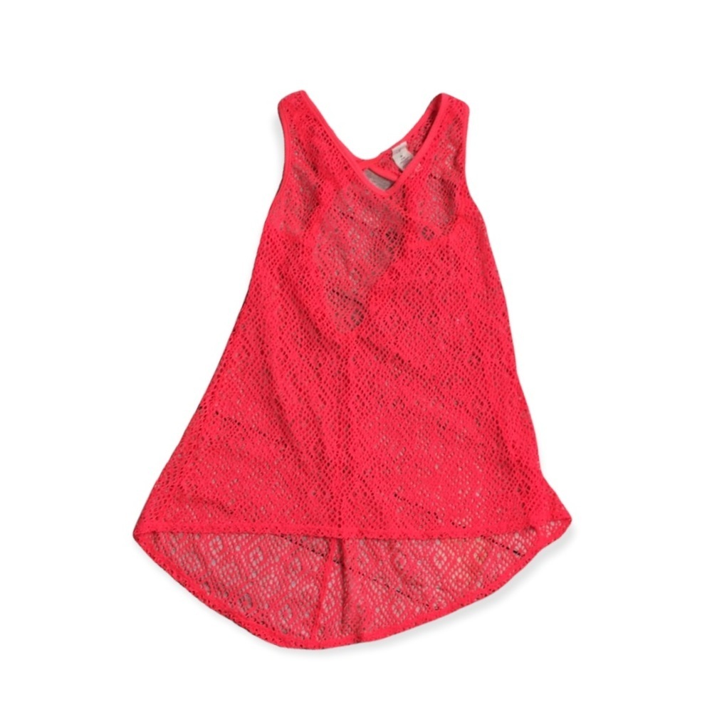 OP Bright Coral Mesh Coverup M